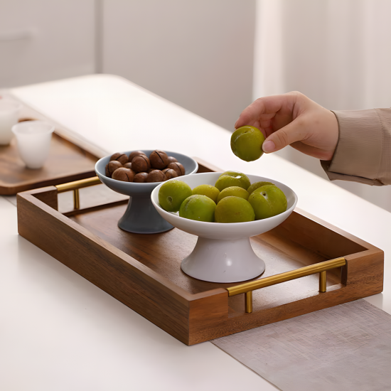 Wooden Tray Set 3 Pcs